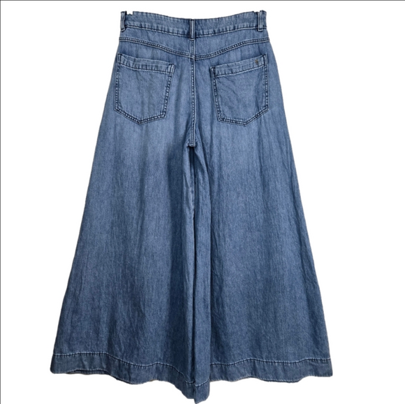 Anthropology Pilcro Super-Wide-Leg High-Rise Jeans, Size 30 ~ EUC - Picture 10 of 16